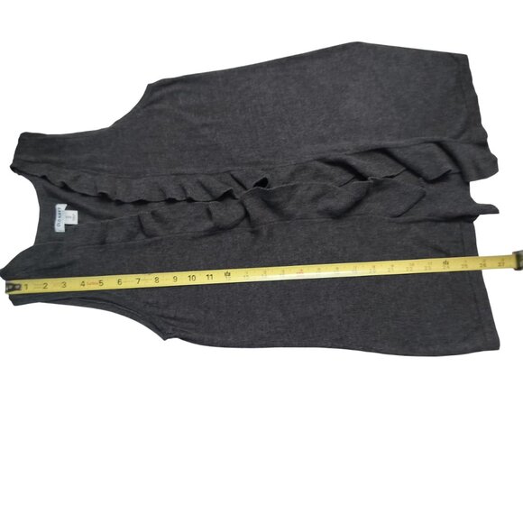 OLD NAVY Sweater Sleeveless Vest/Shrug Grey Size XS With Ruffles - Picture 6 of 7